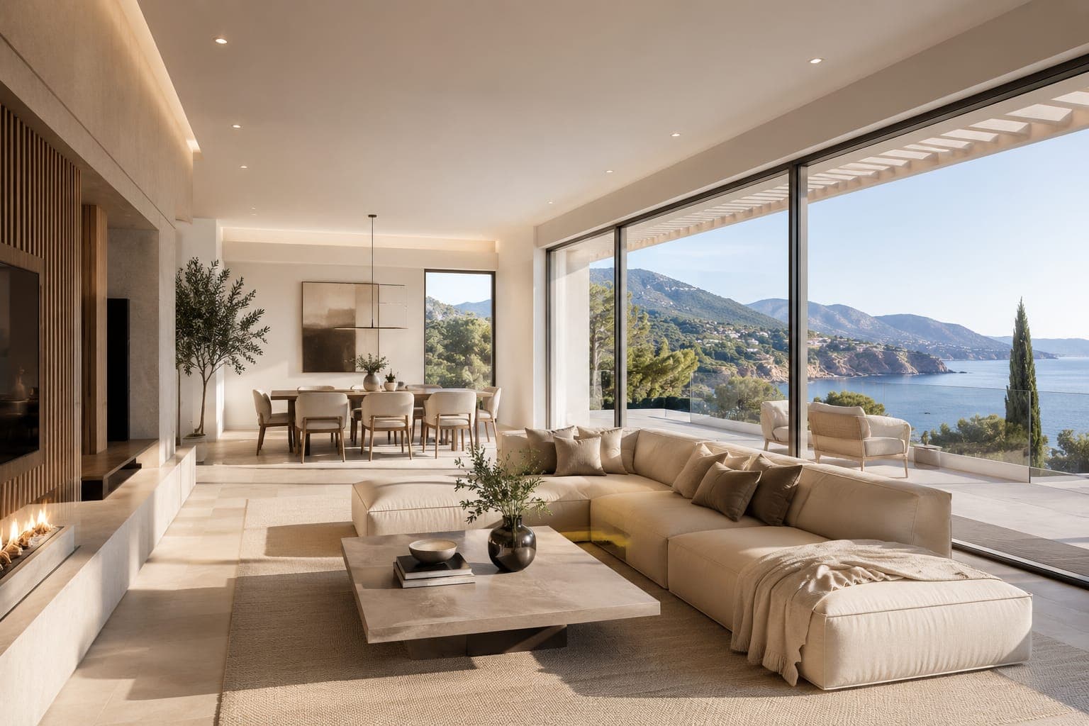 Villa Hélios — séjour ouvert sur la mer